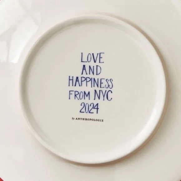 NWT  Anthropologie Holiday In The City Dessert Plate New York City 2024 - Picture 2 of 3
